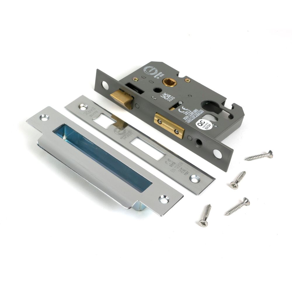 From The Anvil - Polished SS 2.5" Euro Profile Sash Lock | Sku. 51383 | Trade Door Handles.