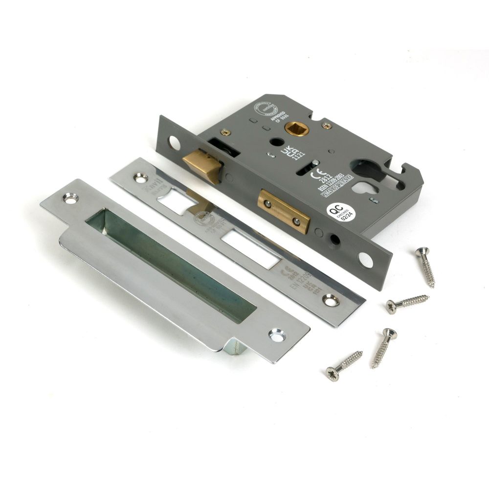 From The Anvil - Polished Chrome 3" Euro Profile Sash Lock | Sku. 51389 | Trade Door Handles.