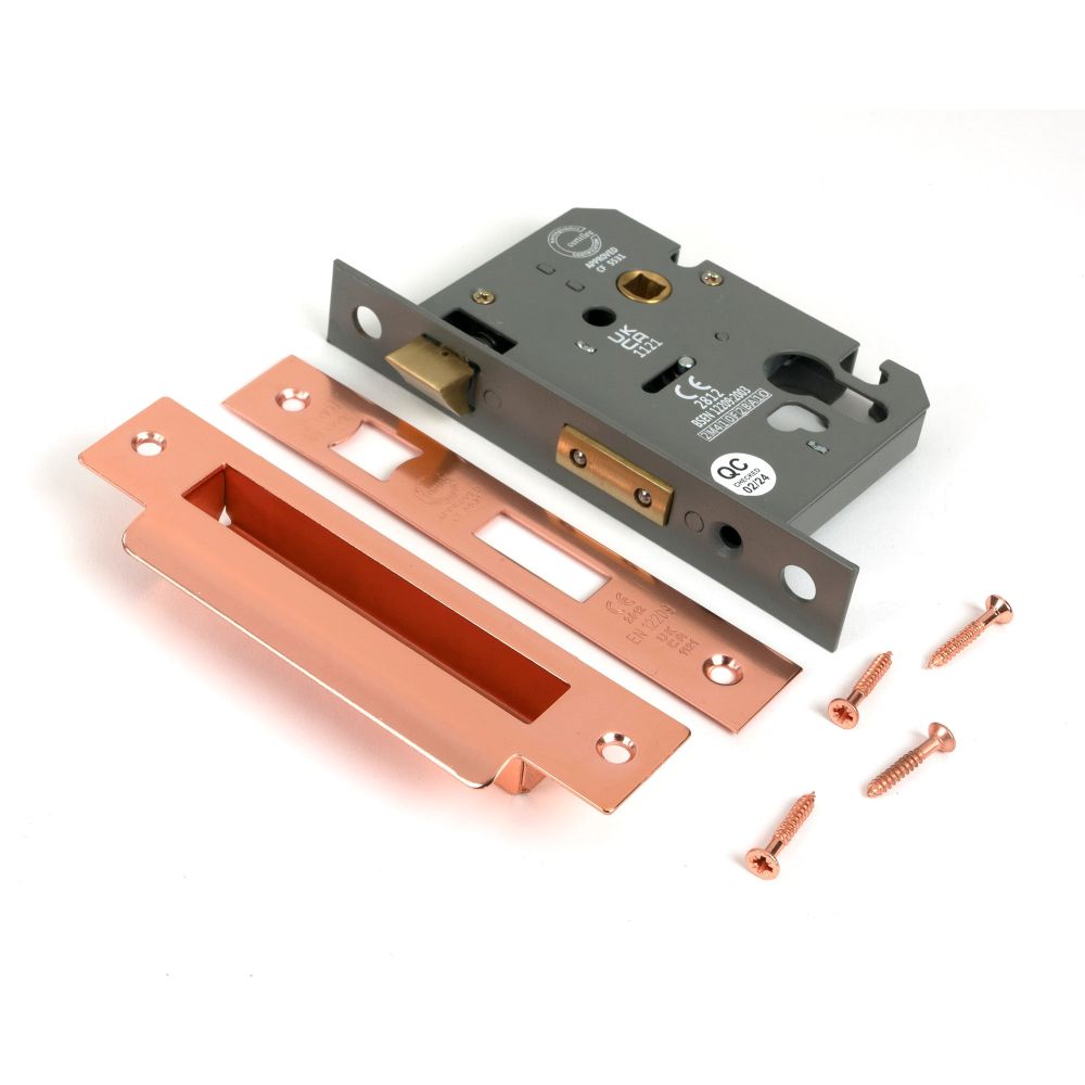 From The Anvil - Polished Bronze 3" Euro Profile Sash Lock | Sku. 51392 | Trade Door Handles.