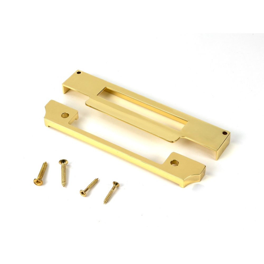 From The Anvil - Polished Brass Rebate Kit for Euro Sash Lock | Sku. 51395 | Trade Door Handles.