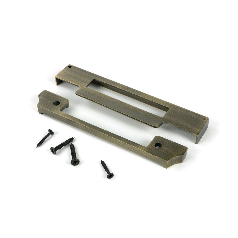 From The Anvil - Aged Brass Rebate Kit for Euro Sash Lock | Sku. 51396 | Trade Door Handles.