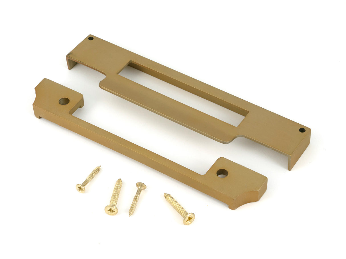 From The Anvil - Satin Brass Rebate Kit for Euro Sash Lock | Sku. 51397 | Trade Door Handles.