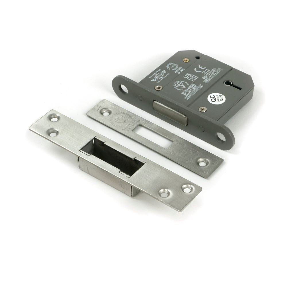 From The Anvil - Satin Chrome 3" 5 Lever BS Dead Lock | Sku. 51422 | Trade Door Handles.