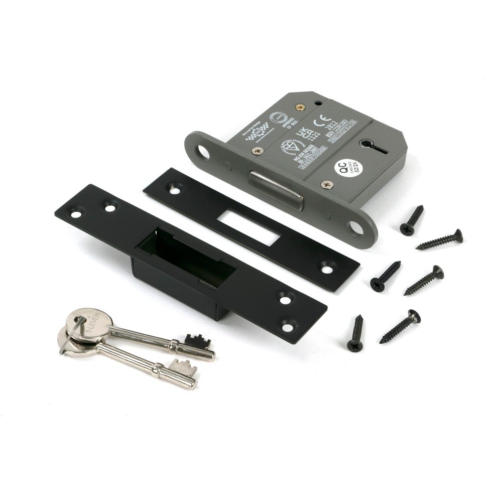 From The Anvil - Aged Bronze 3" 5 Lever BS Dead Lock | Sku. 51423 | Trade Door Handles.