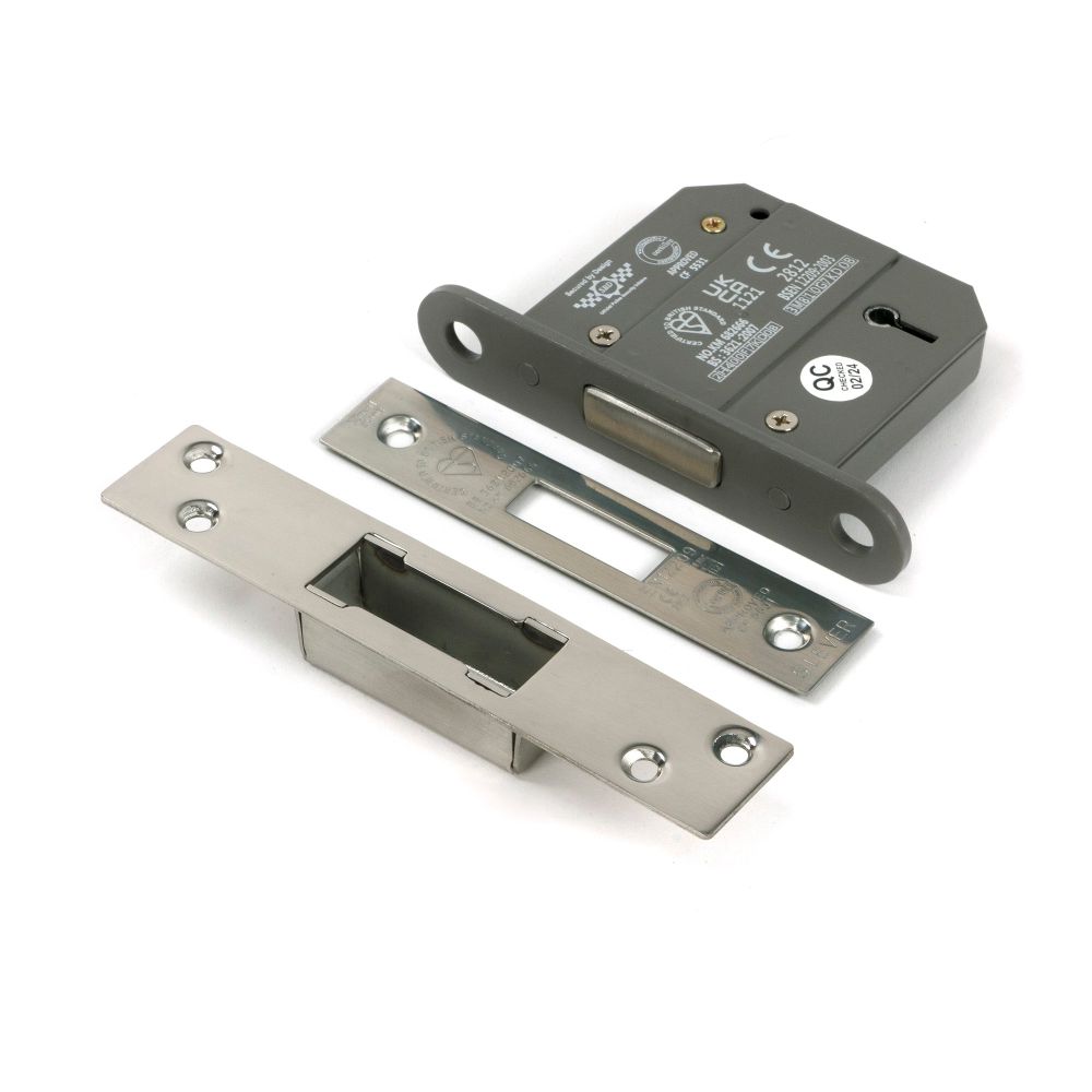 From The Anvil - Polished SS 3" 5 Lever BS Dead Lock | Sku. 51425 | Trade Door Handles.