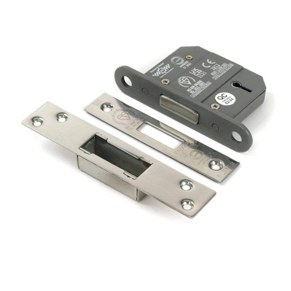 From The Anvil - Polished Chrome 2.5" 5 Lever BS Dead Lock KA | Sku. 51431 | Trade Door Handles.