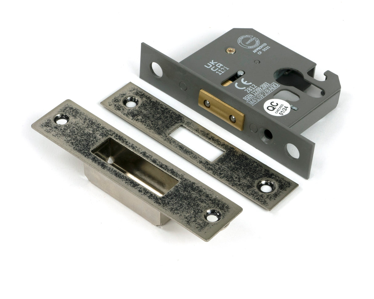 From The Anvil - Pewter 2.5" Euro Profile Dead Lock | Sku. 51446 | Trade Door Handles.