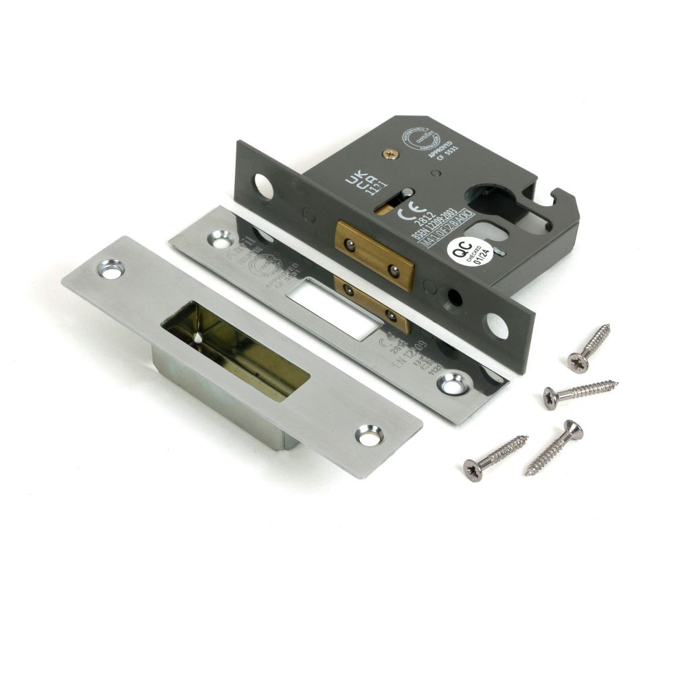 From The Anvil - Polished SS 2.5" Euro Profile Dead Lock | Sku. 51455 | Trade Door Handles.