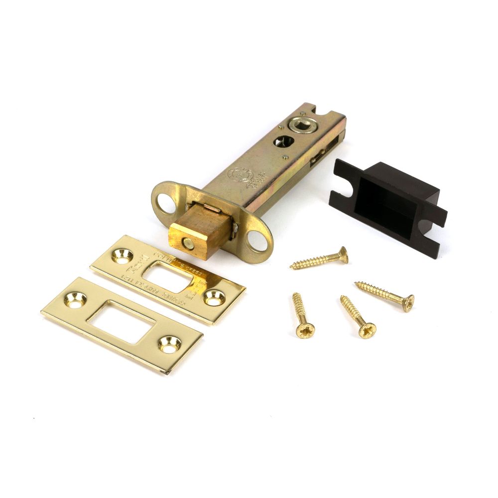 From The Anvil - Polished Brass 4" Heavy Duty Tubular Deadbolt | Sku. 51497 | Trade Door Handles.
