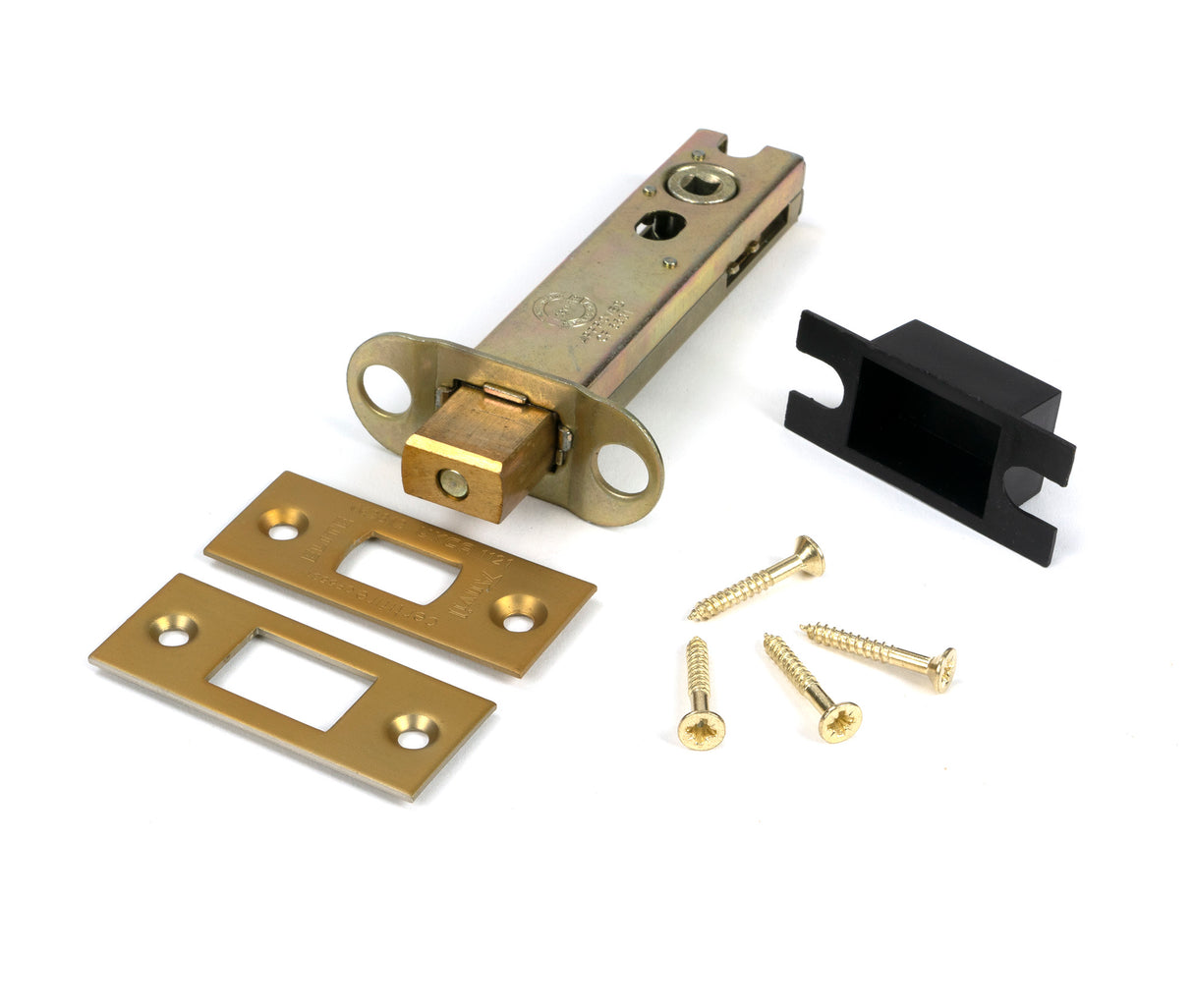 From The Anvil - Satin Brass 4" Heavy Duty Tubular Deadbolt | Sku. 51499 | Trade Door Handles.