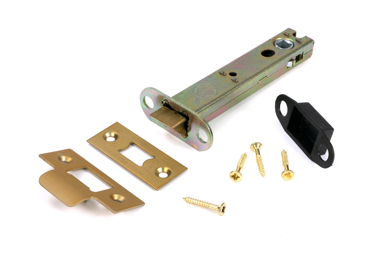 From The Anvil - Satin Brass 5" Heavy Duty Latch | Sku. 51764 | Trade Door Handles.