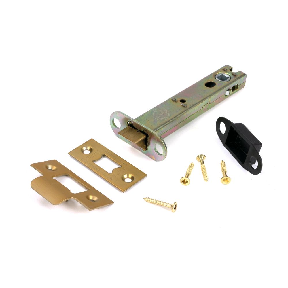 From The Anvil - Satin Brass 5" Heavy Duty Latch | Sku. 51764 | Trade Door Handles.