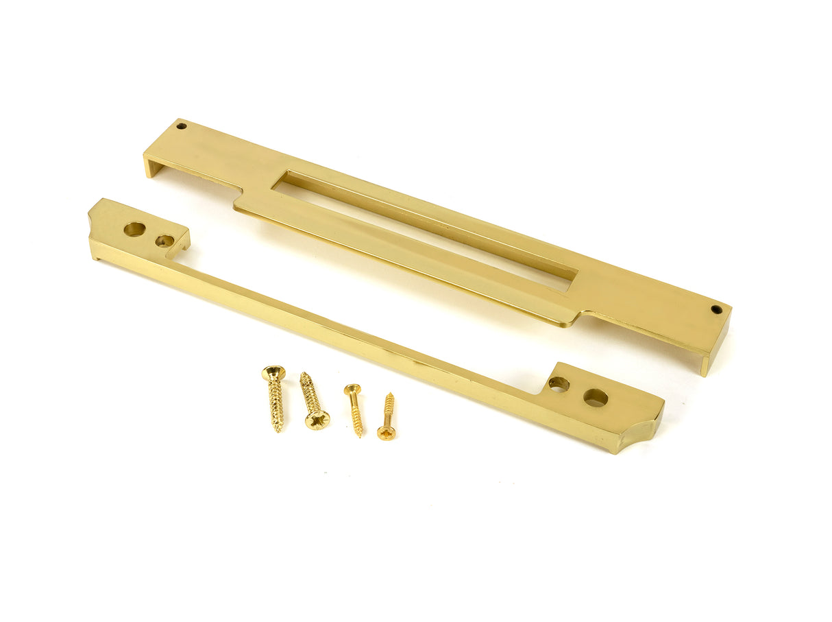 From The Anvil - Polished Brass Rebate Kit for Euro Din Sash Lock | Sku. 51810 | Trade Door Handles.