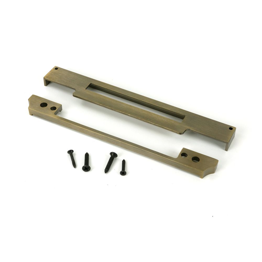 From The Anvil - Aged Brass Rebate Kit for Euro Din Sash Lock | Sku. 51811 | Trade Door Handles.