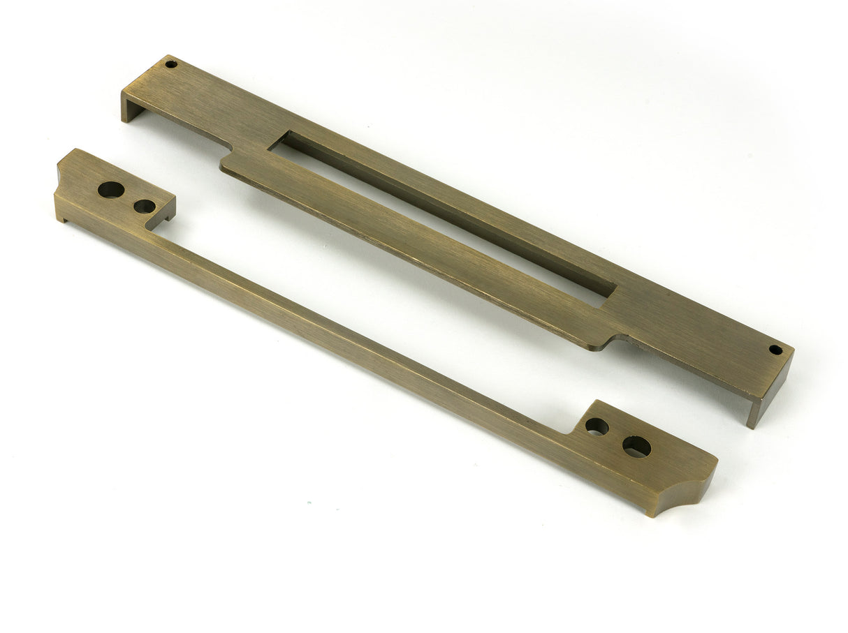 From The Anvil - Aged Brass Rebate Kit for Euro Din Sash Lock | Sku. 51811 | Trade Door Handles.