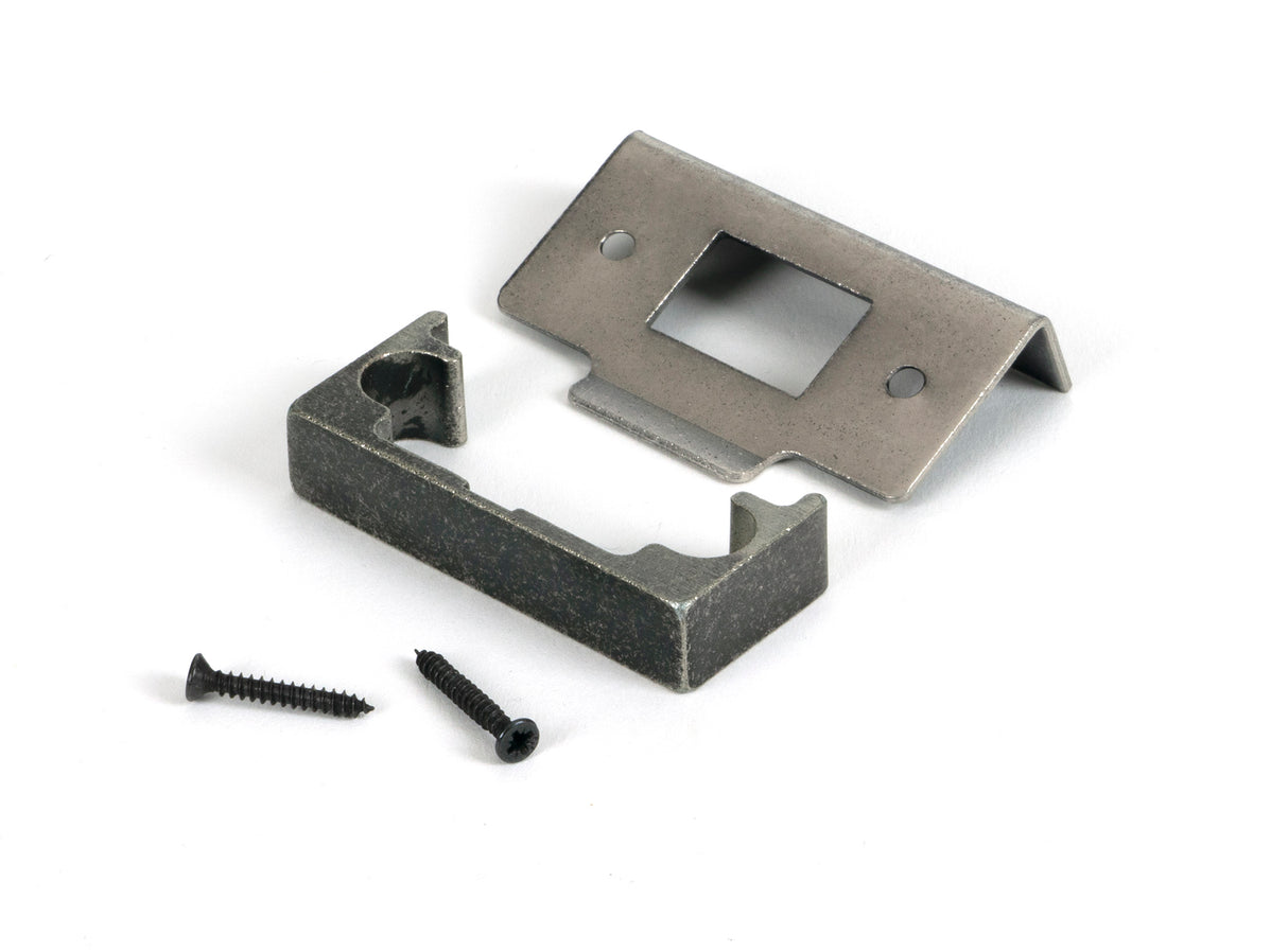 From The Anvil - Pewter Rebate Kit for Tubular Mortice Latch | Sku. 51823 | Trade Door Handles.
