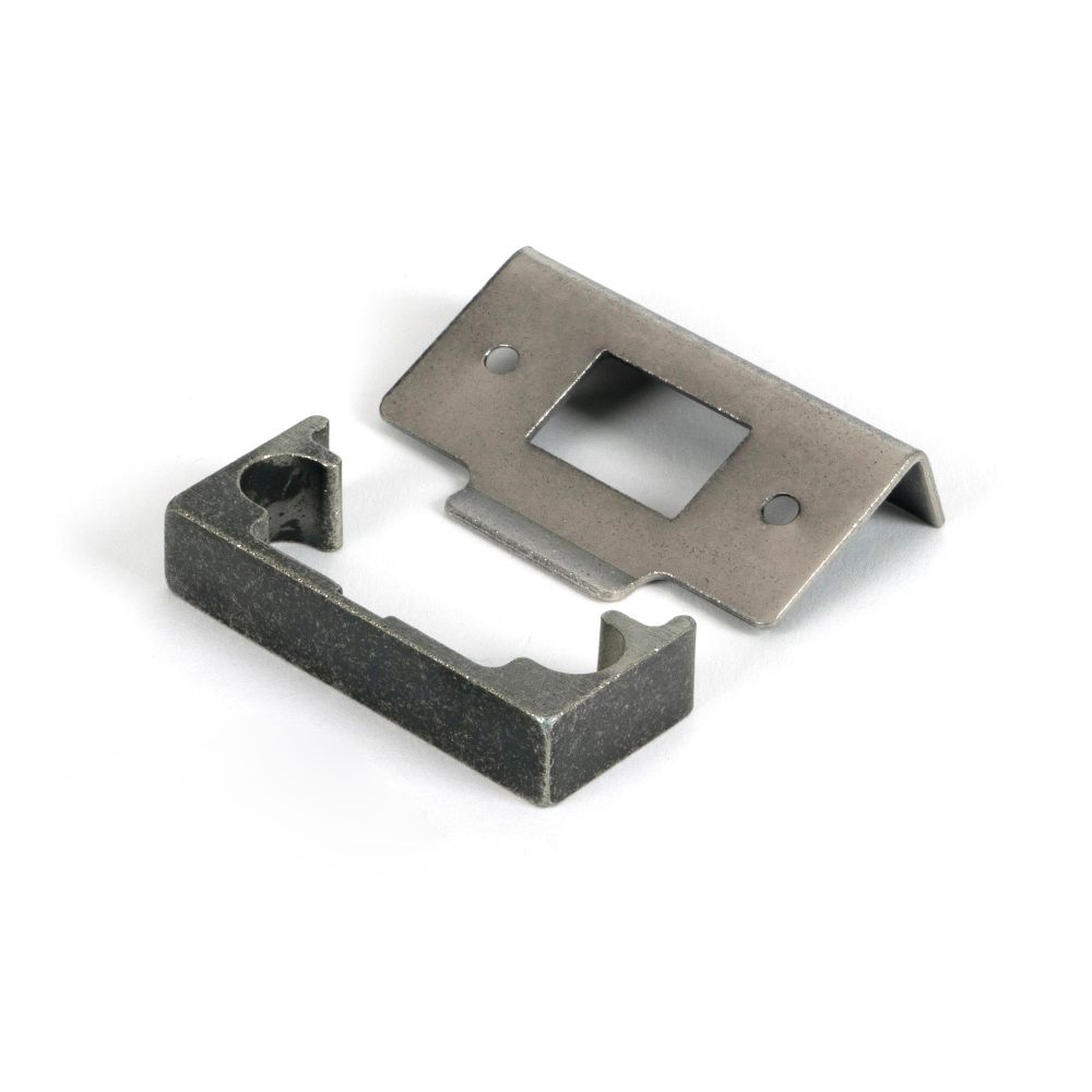 From The Anvil - Pewter Rebate Kit for Tubular Mortice Latch | Sku. 51823 | Trade Door Handles.