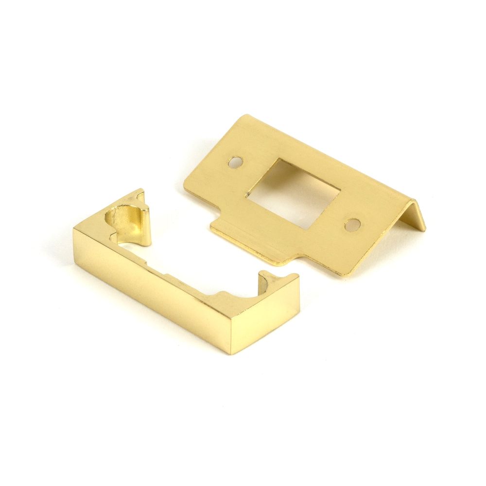 From The Anvil - Polished Brass Rebate Kit for Tubular Mortice Latch | Sku. 51824 | Trade Door Handles.