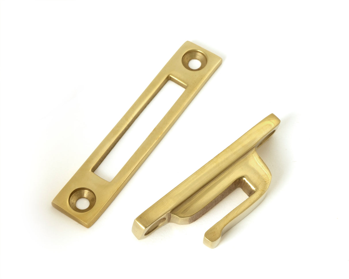 From The Anvil - Polished Brass Locking Art Deco Fastener - LH | Sku. 51913 | Trade Door Handles.