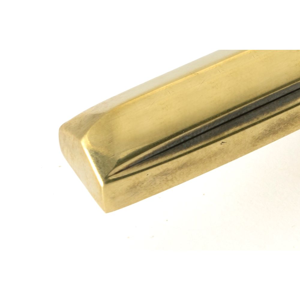 From The Anvil - Aged Brass Locking Art Deco Fastener - LH | Sku. 51914 | Trade Door Handles.