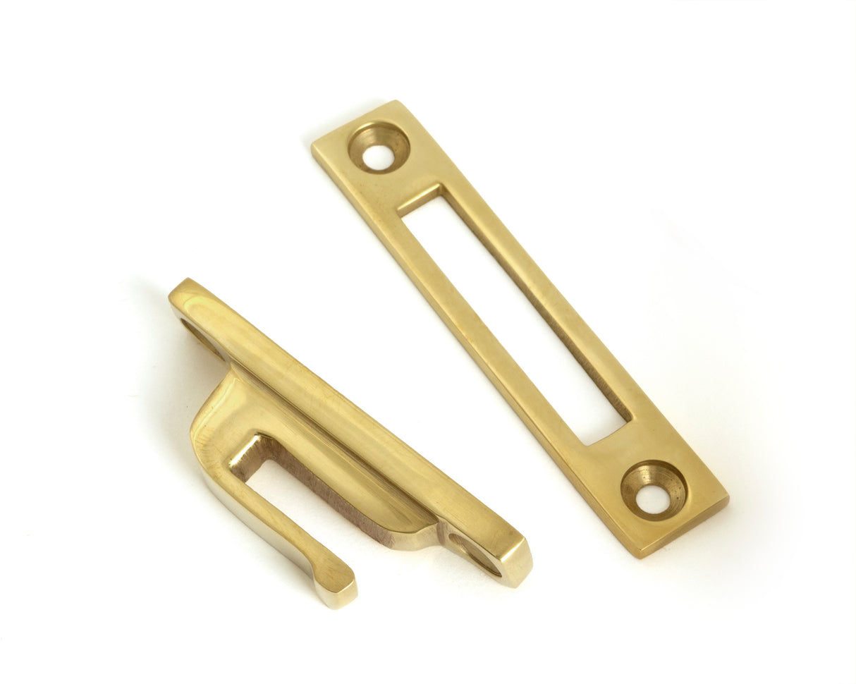 From The Anvil - Polished Brass Locking Art Deco Fastener - RH | Sku. 51919 | Trade Door Handles.
