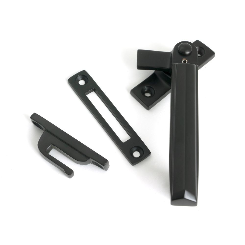 From The Anvil - Aged Bronze Locking Art Deco Fastener - RH | Sku. 51923 | Trade Door Handles.