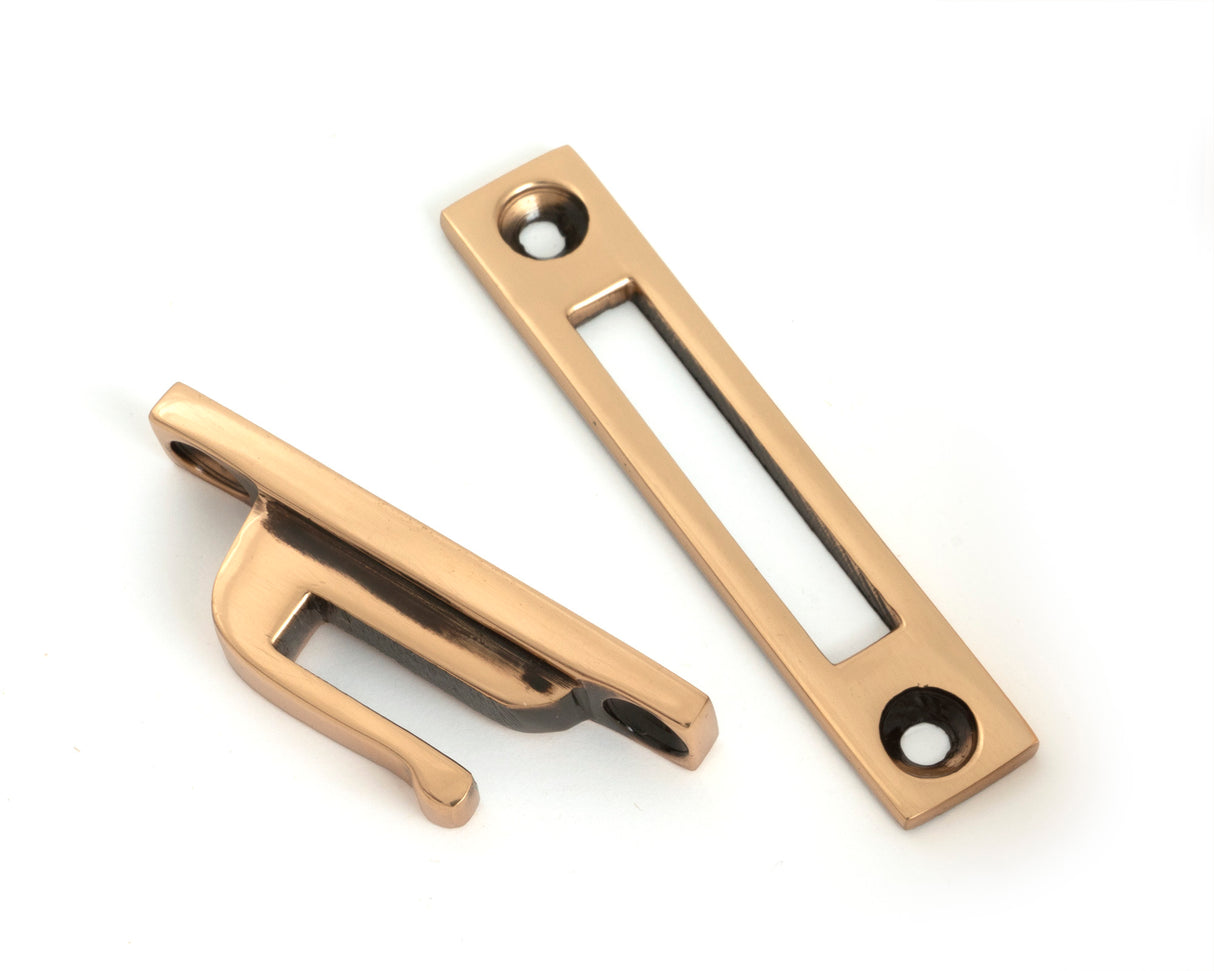 From The Anvil - Polished Bronze Locking Art Deco Fastener - RH | Sku. 51924 | Trade Door Handles.