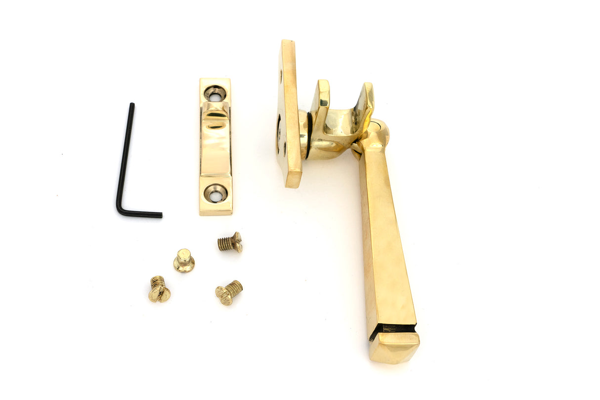 From The Anvil - Polished Brass Night-Vent Locking Avon Fastener (Steel Window) | Sku. 51992 | Trade Door Handles.