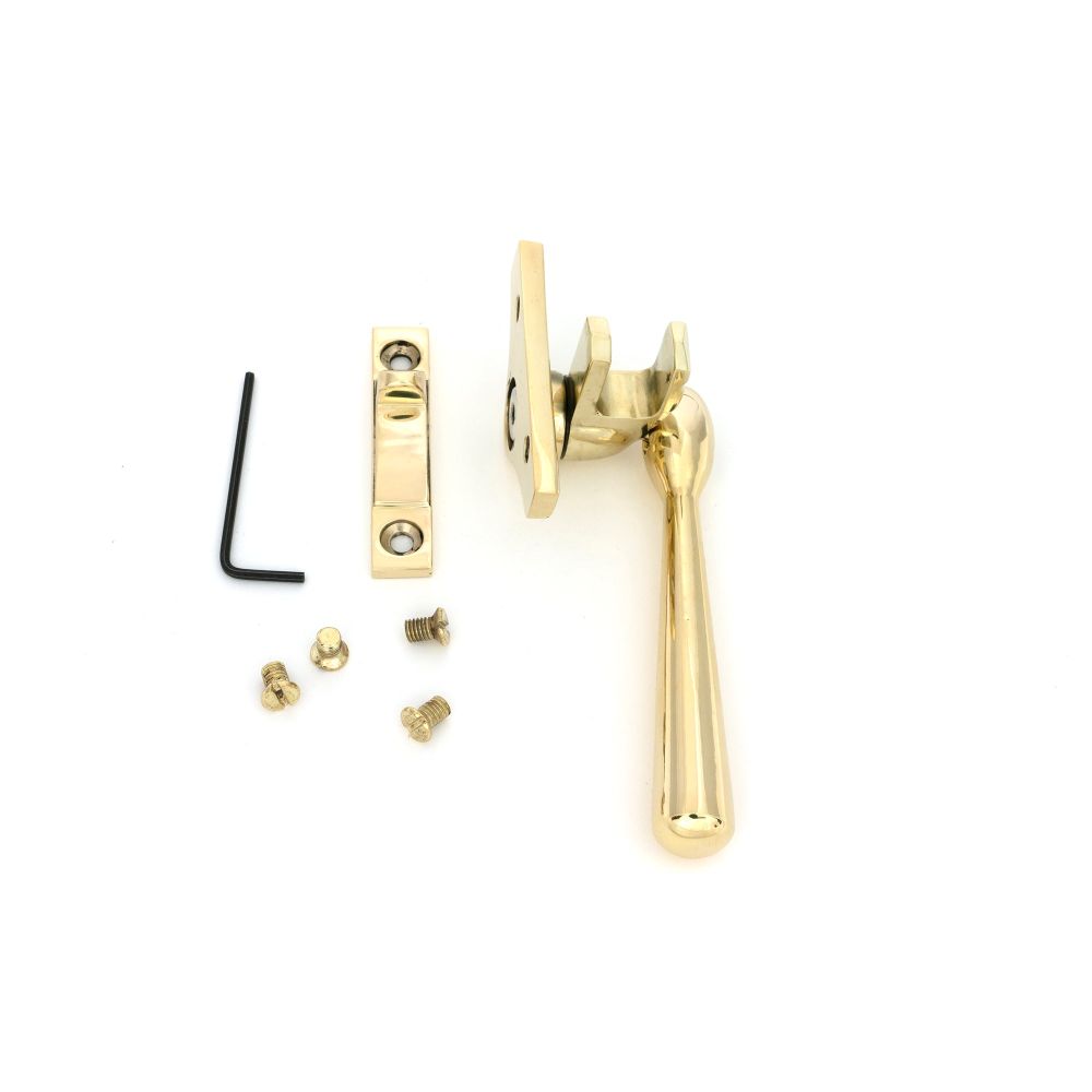 From The Anvil - Polished Brass Night-Vent Locking Newbury Fastener (Steel Window) | Sku. 52000 | Trade Door Handles.