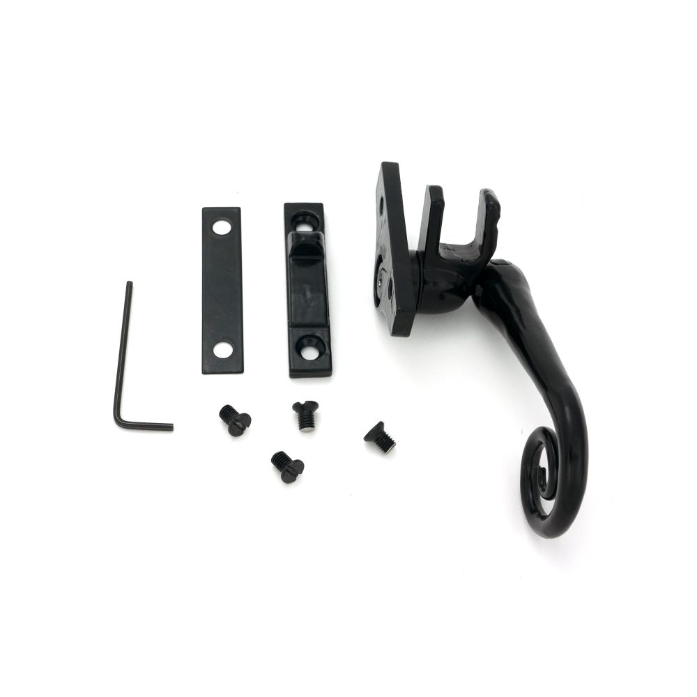 From The Anvil - Black Night-Vent Locking Monkeytail Fastener (Steel Window) | Sku. 52002 | Trade Door Handles.