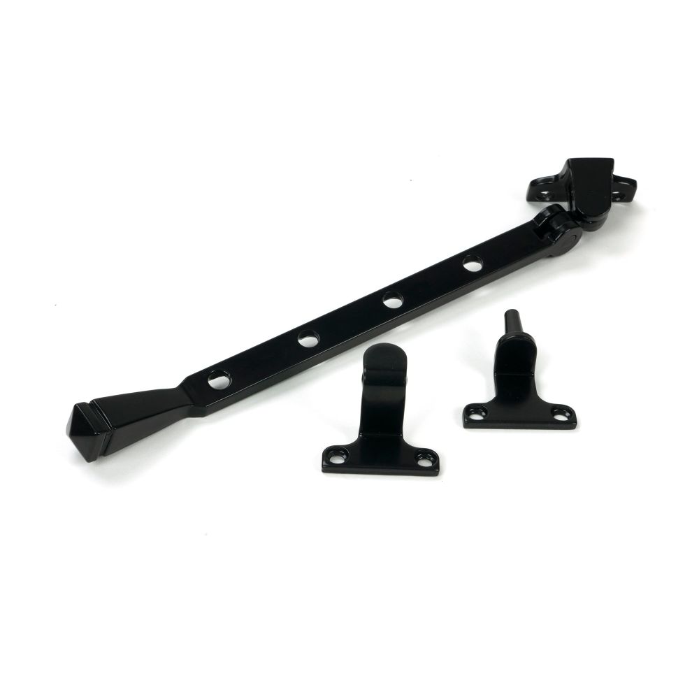 From The Anvil - Black 10" Avon Stay (Steel Window) | Sku. 52012 | Trade Door Handles.