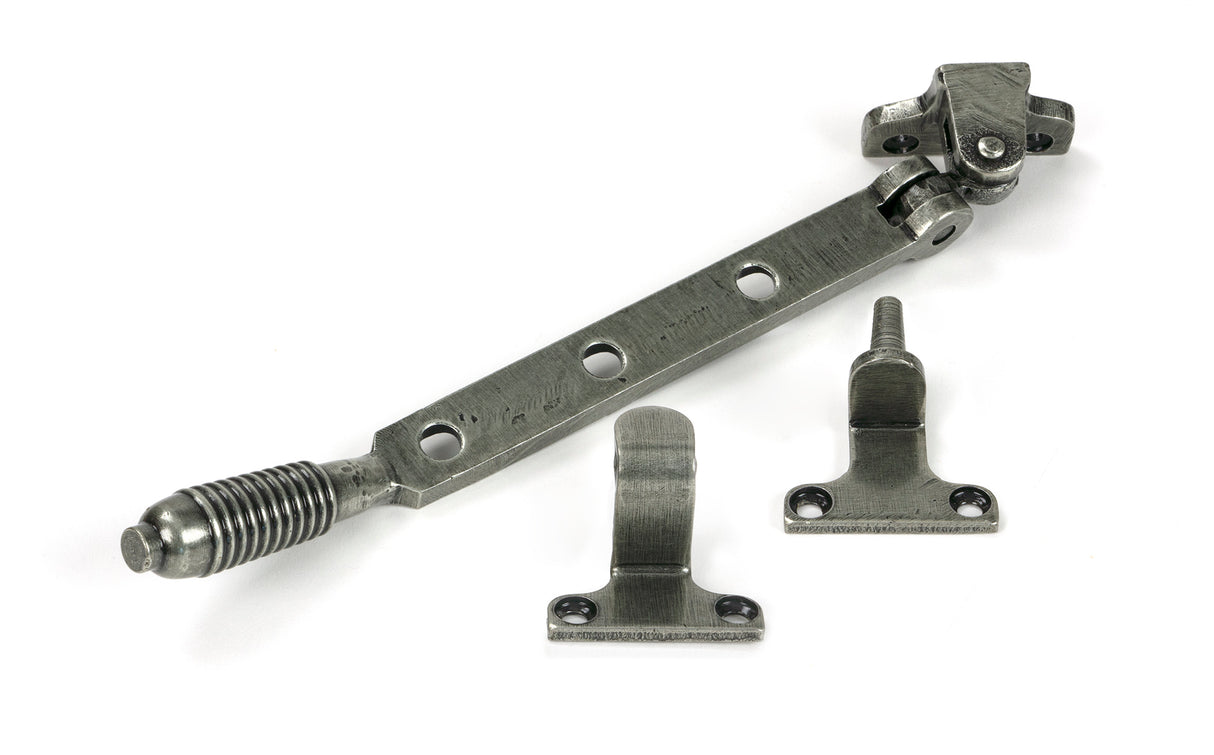 From The Anvil - Pewter 8" Reeded Stay (Steel Window) | Sku. 52017 | Trade Door Handles.