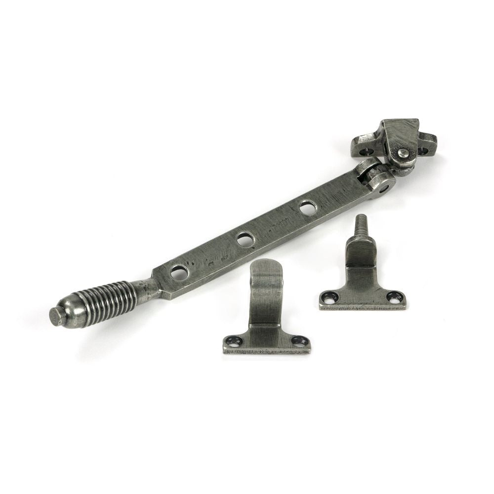 From The Anvil - Pewter 8" Reeded Stay (Steel Window) | Sku. 52017 | Trade Door Handles.