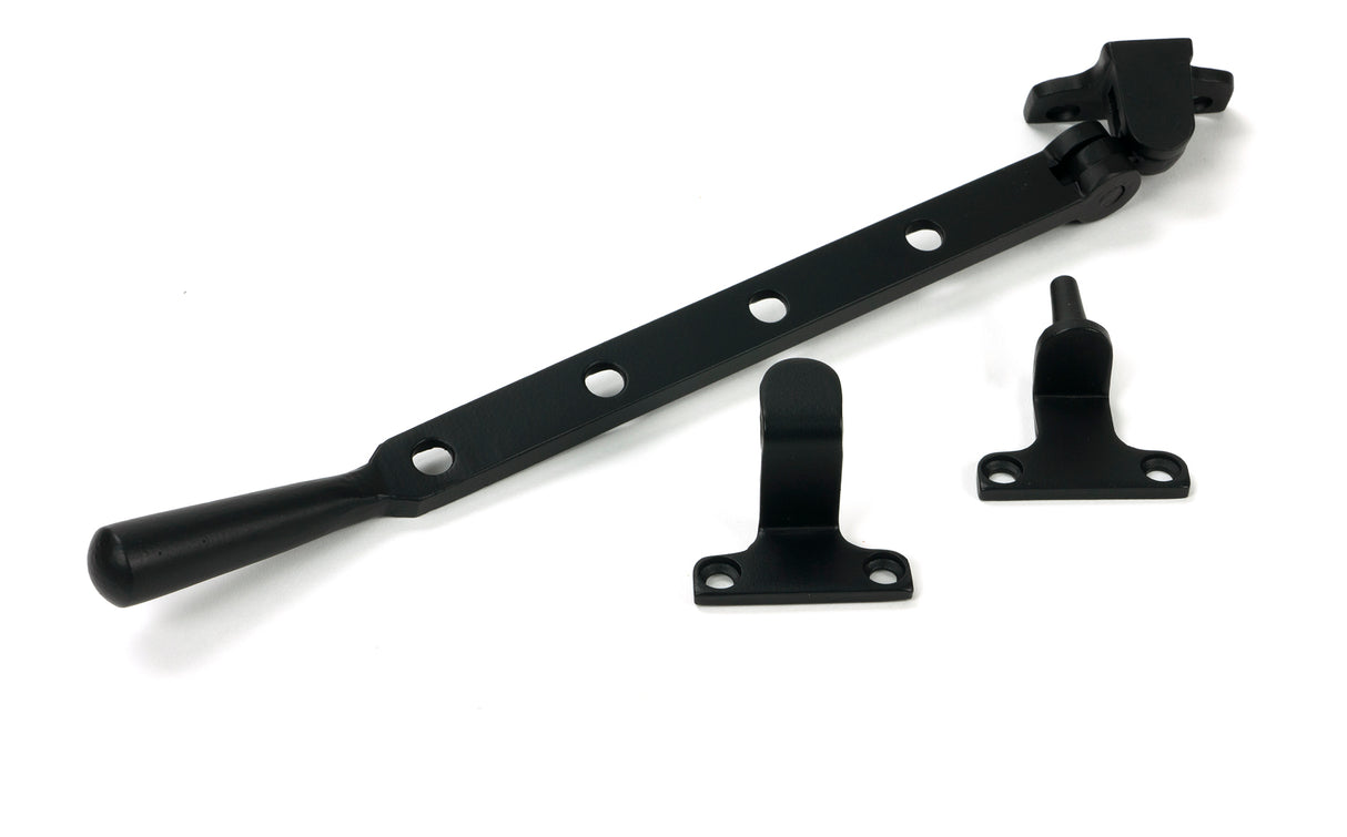 From The Anvil - Matt Black 10" Newbury Stay (Steel Window) | Sku. 52028 | Trade Door Handles.