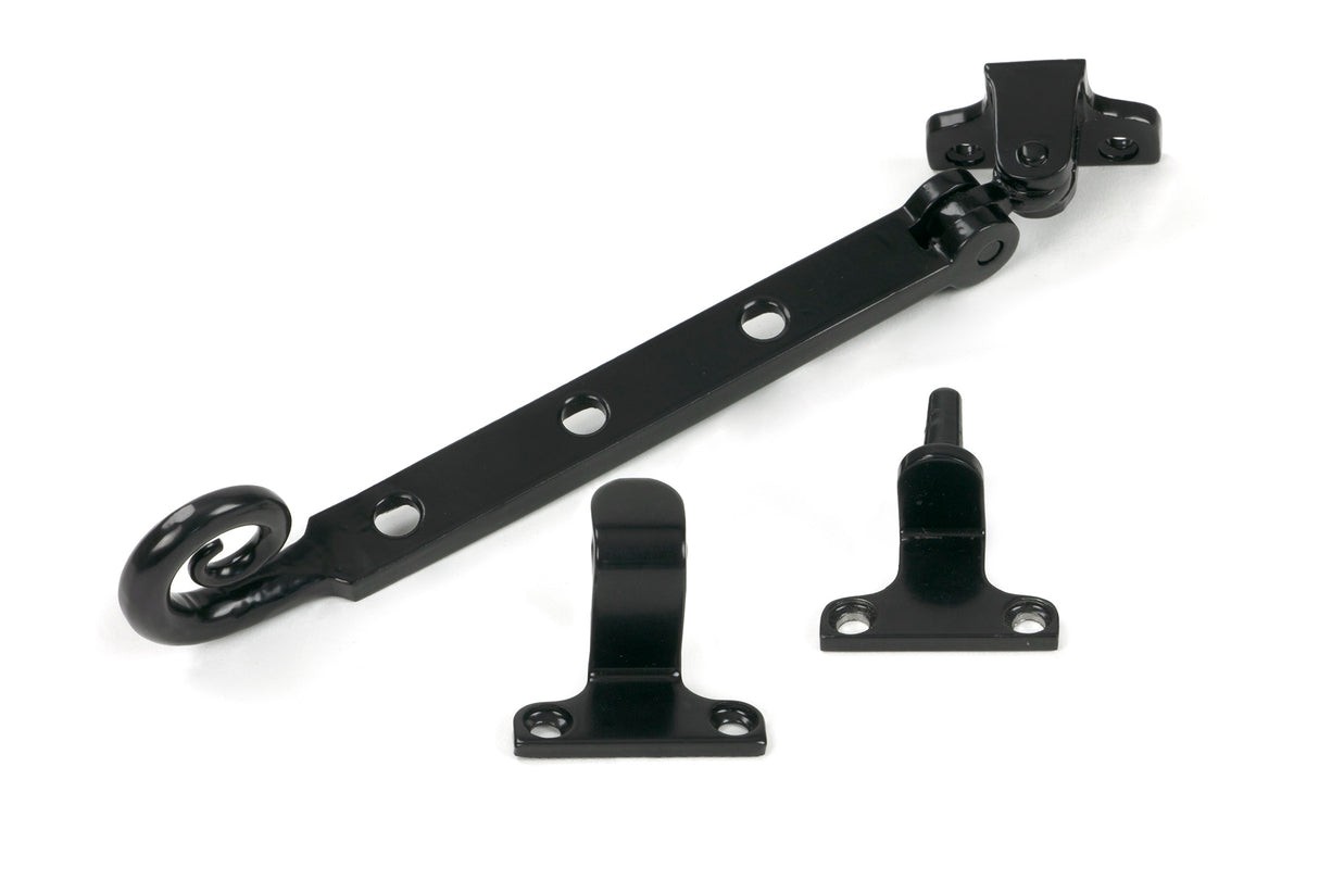From The Anvil - Black 8" Monkeytail Stay (Steel Window) | Sku. 52032 | Trade Door Handles.