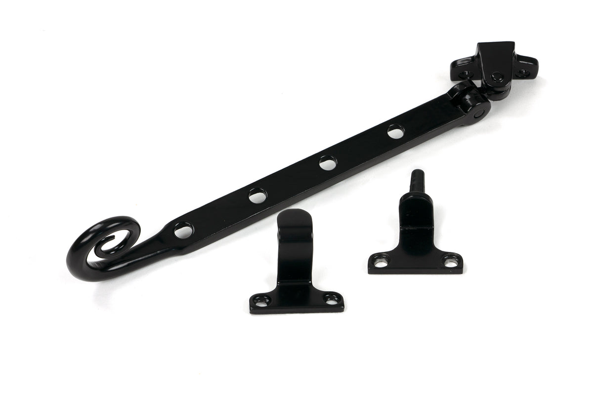 From The Anvil - Black 10" Monkeytail Stay (Steel Window) | Sku. 52036 | Trade Door Handles.