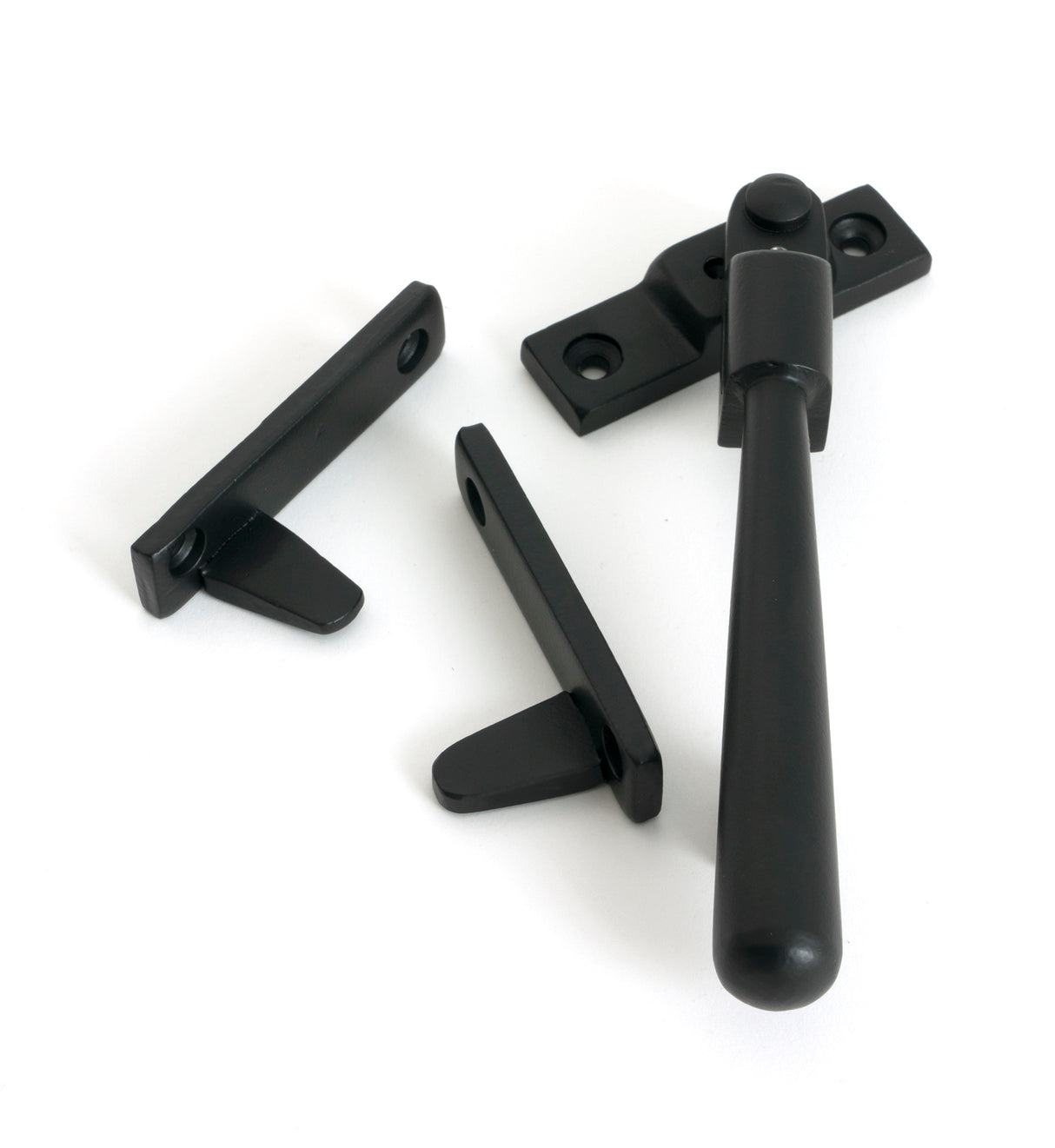 From The Anvil - Matt Black Night-Vent Locking Newbury Fastener | Sku. 52060 | Trade Door Handles.