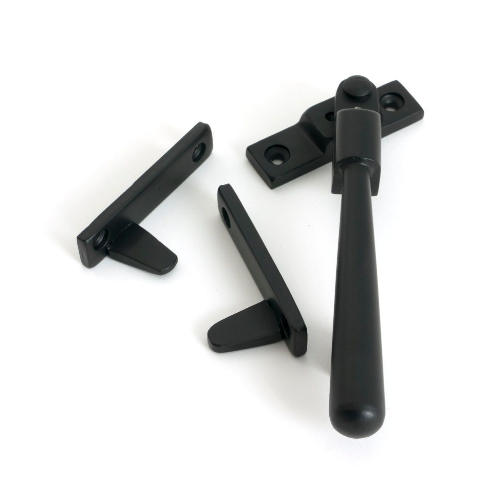 From The Anvil - Matt Black Night-Vent Locking Newbury Fastener | Sku. 52060 | Trade Door Handles.