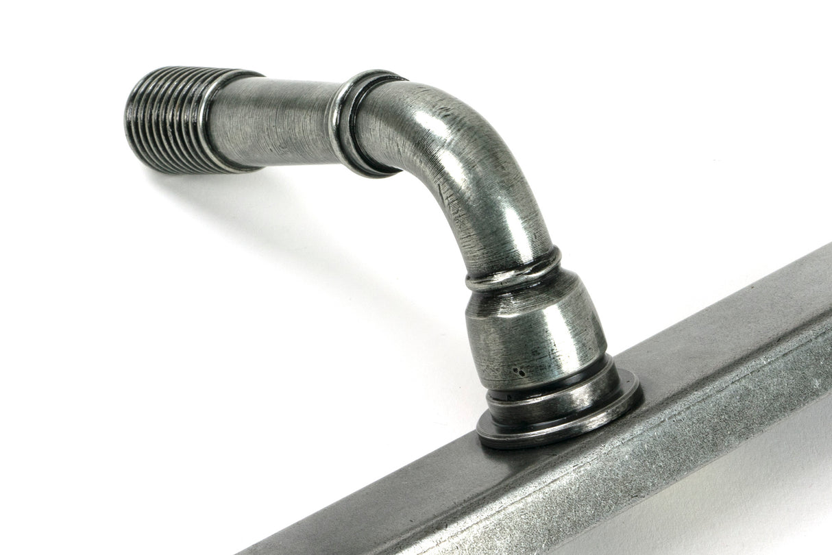 From The Anvil - Pewter Reeded Slimline Lever Espag. Lock Set | Sku. 52081 | Trade Door Handles.