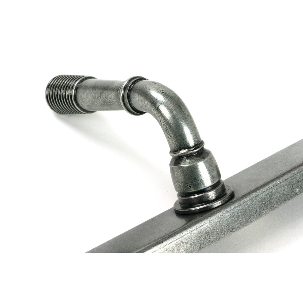 From The Anvil - Pewter Reeded Slimline Lever Espag. Lock Set | Sku. 52081 | Trade Door Handles.