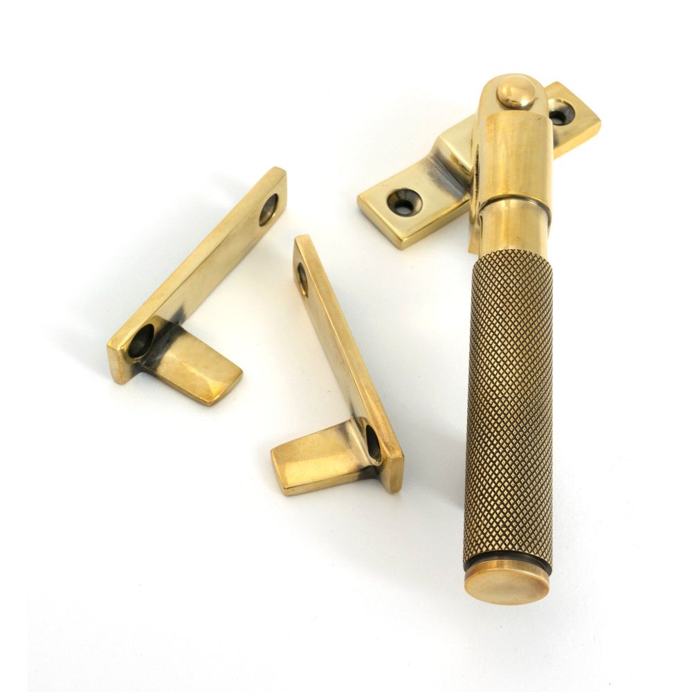 From The Anvil - Aged Brass Night-Vent Locking Brompton Fastener | Sku. 52127 | Trade Door Handles.