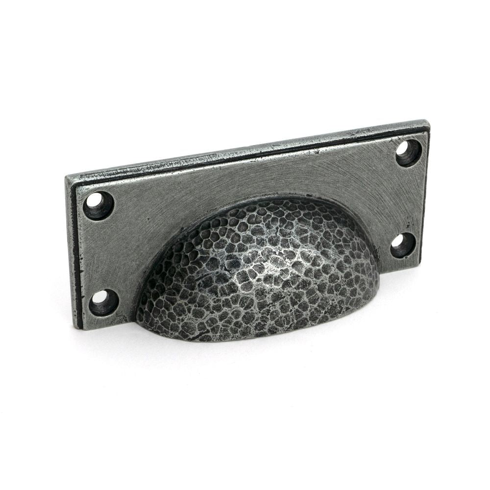 From The Anvil - Pewter Hammered Art Deco Drawer Pull | Sku. 52157 | Trade Door Handles.