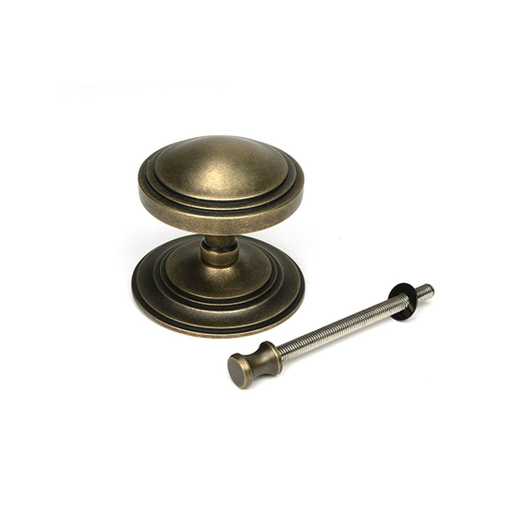 High quality images of the From The Anvil - Burnished Brass Art Deco Centre Door Knob | Sku. Anvil-52160 | available to order from Trade Door Handles, quick delivery at discounted prices.