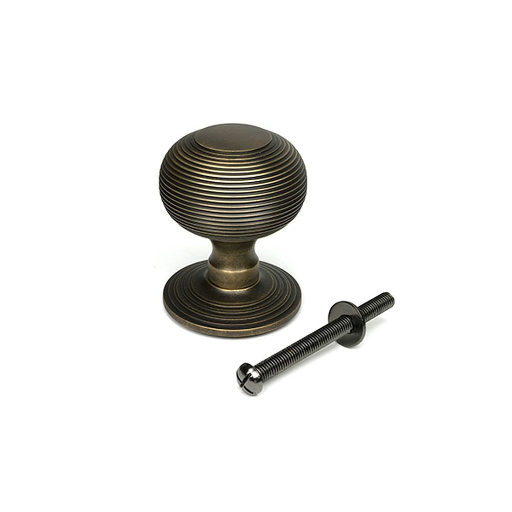 High quality images of the From The Anvil - Burnished Brass Beehive Centre Door Knob | Sku. Anvil-52161 | available to order from Trade Door Handles, quick delivery at discounted prices.