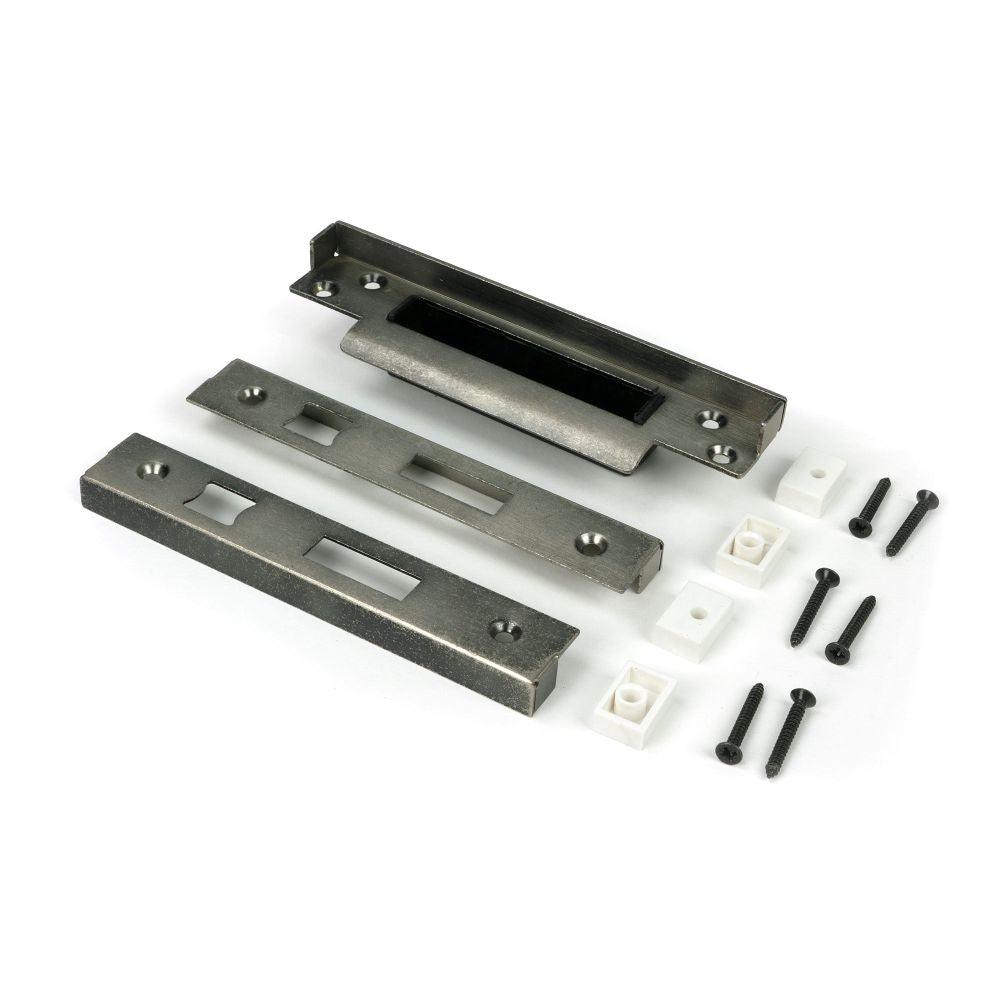 From The Anvil - 1/2" Rebate Kit for Sash Lock Pewter Patina | Sku. 52187 | Trade Door Handles.