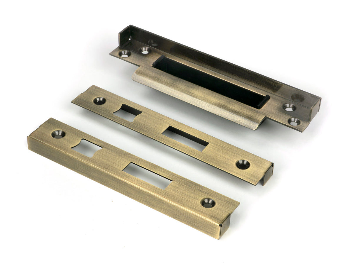 From The Anvil - ½" Rebate Kit for Sash Lock Aged Brass | Sku. 52189 | Trade Door Handles.