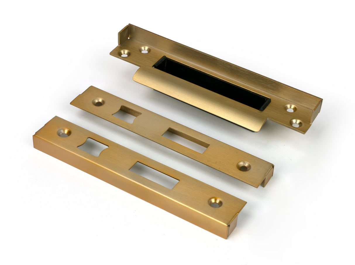 From The Anvil - ½" Rebate Kit for Sash Lock Satin Brass | Sku. 52190 | Trade Door Handles.