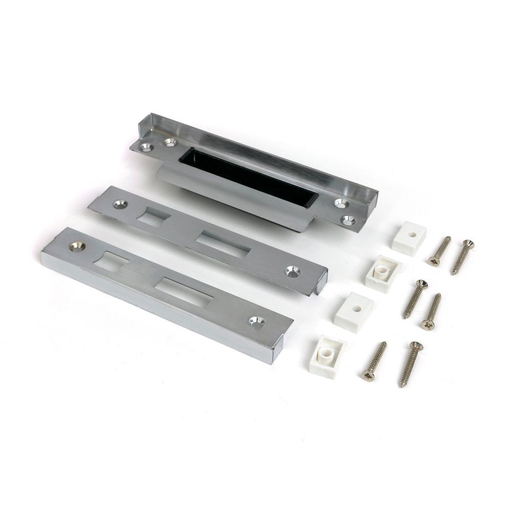 From The Anvil - 1/2" Rebate Kit for Sash Lock Satin Chrome | Sku. 52193 | Trade Door Handles.