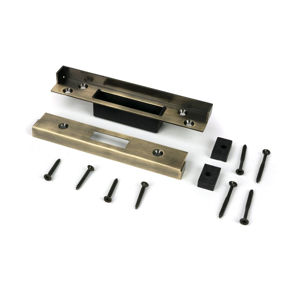 From The Anvil - 1/2" Rebate Kit for Dead Lock Aged Brass | Sku. 52199 | Trade Door Handles.