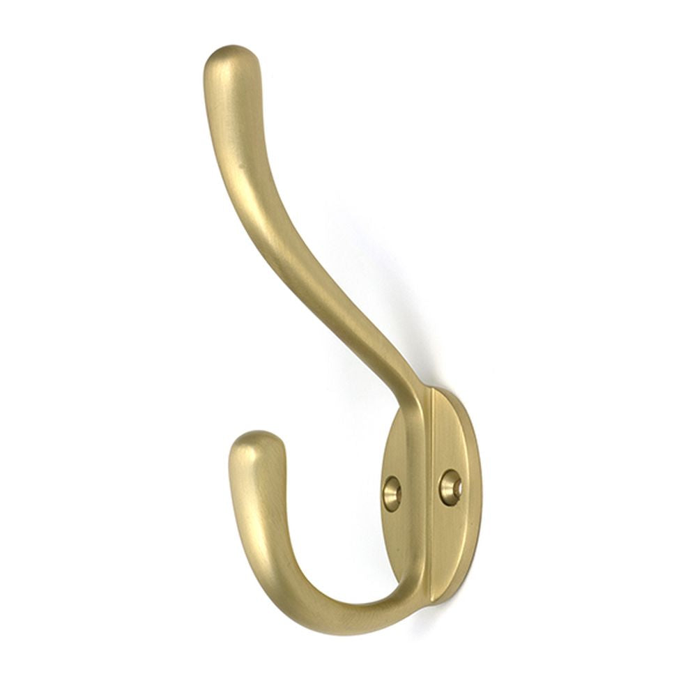 High quality images of the From The Anvil - Satin Brass Newbury Hat & Coat Hook | Sku. Anvil-52223 | available to order from Trade Door Handles, quick delivery at discounted prices.